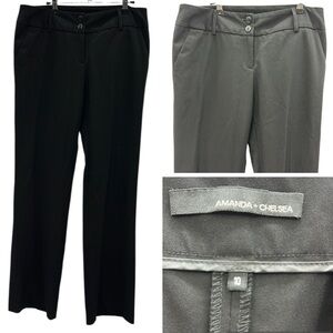 Amanda and Chelsea Black Dress Pants Straight Leg 4 Pockets Womens 10